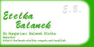 etelka balanek business card